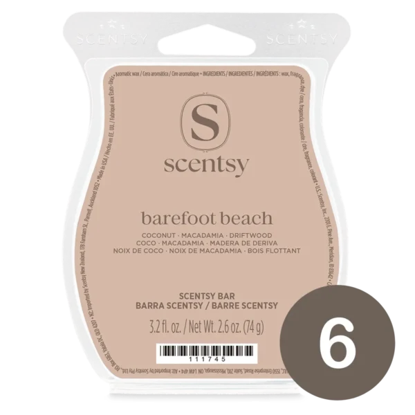 6 bar bundles (10) Barefoot Beach Scentsy 6 Bar Bundle