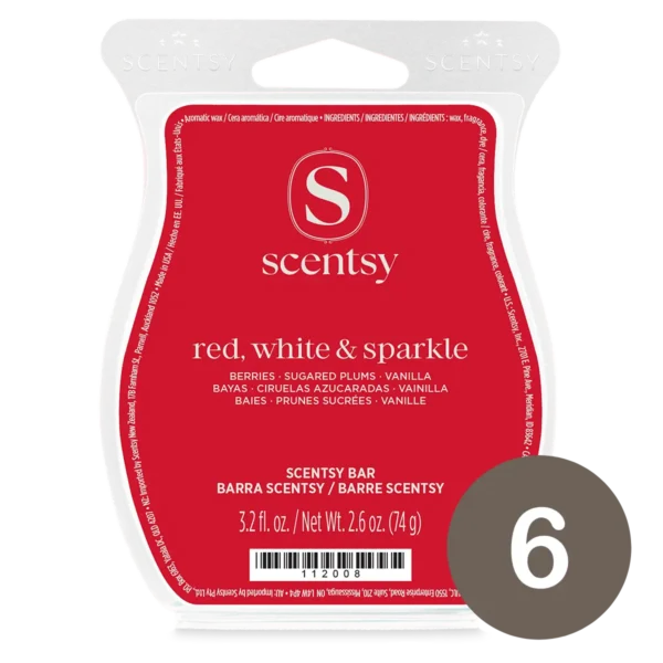 6 bar bundles (11) Red, White & Sparkle Scentsy 6 Bar Bundle - Americana Special