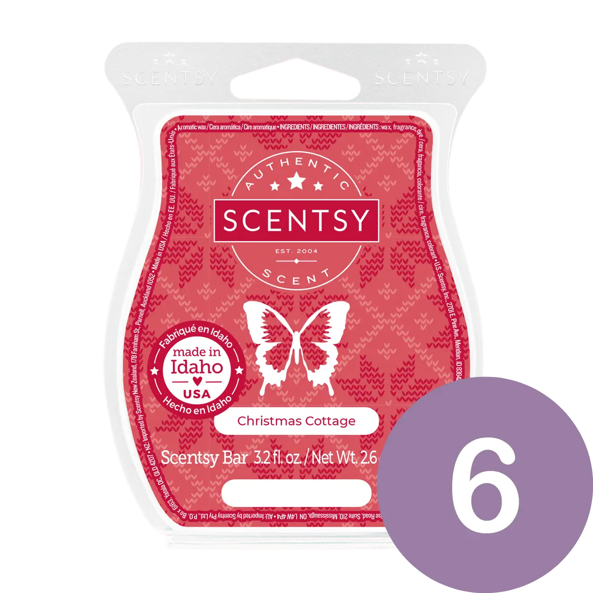 Christmas Cottage 6 Scentsy Wax Bar Bundle