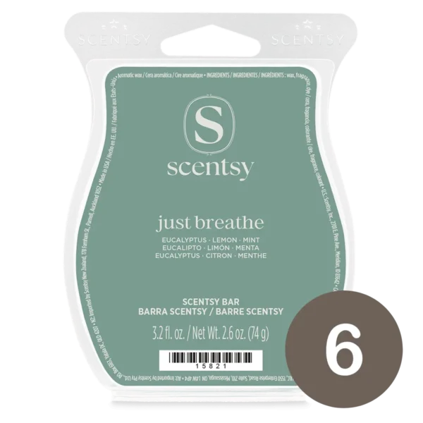 Just Breathe 6 Scentsy Wax Bar Bundle