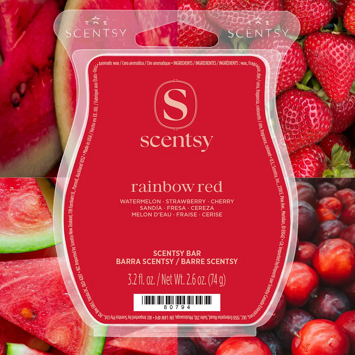 7 (13) Rainbow Red Scentsy Wax Bar - May 2026 BBMB