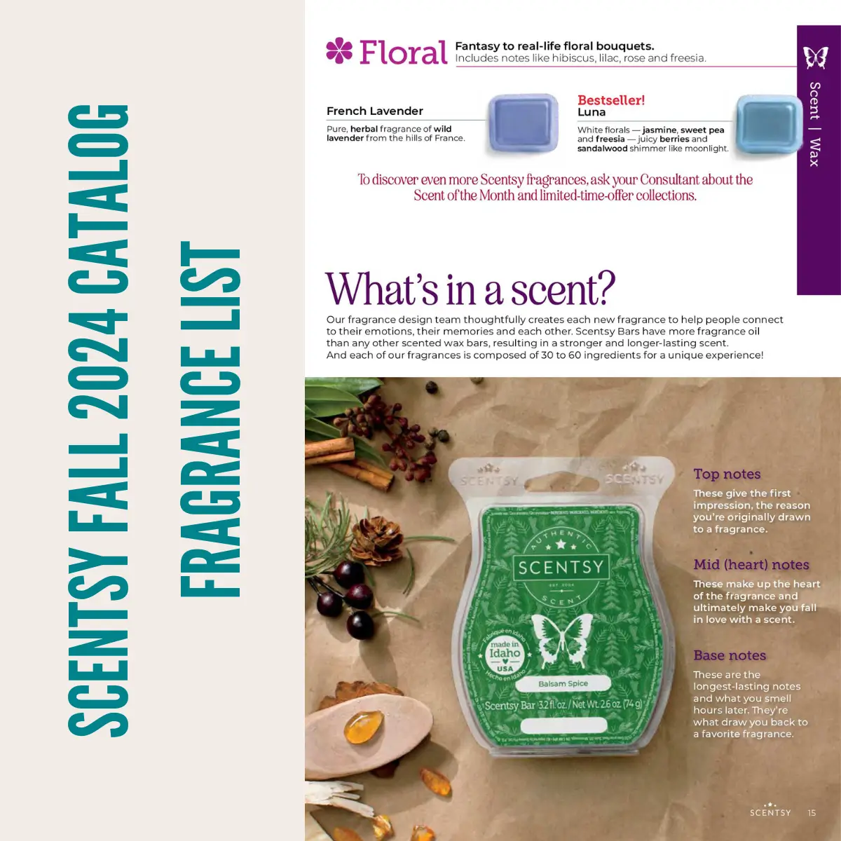 View the Scentsy Fall Winter 2024 Catalog Scent List