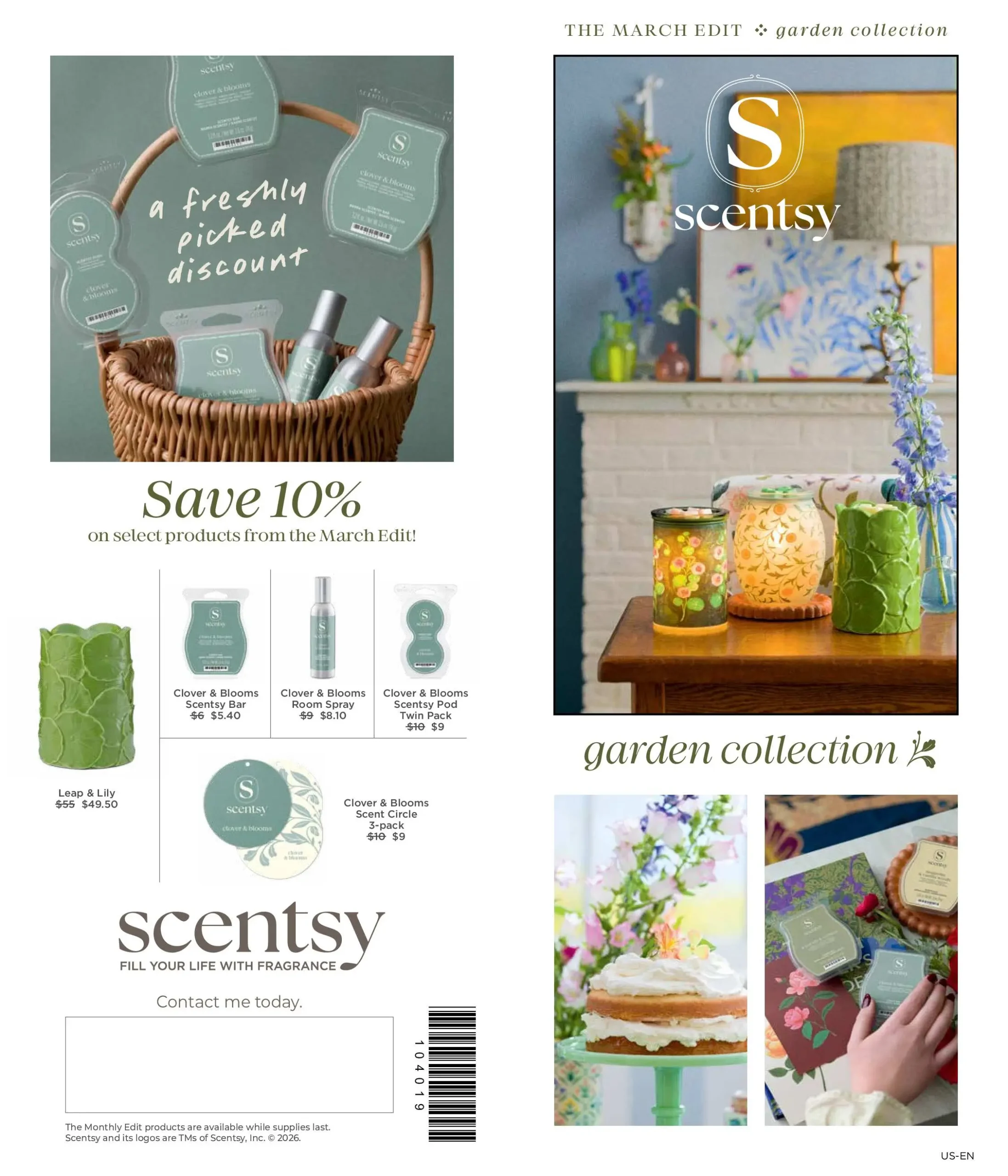 Scentsy March 2026 Monthly Edit: The Garden Collection Warmer &Amp; Scents Scentsy March 2026 Monthly Edit: The Garden Collection Warmer & Scents