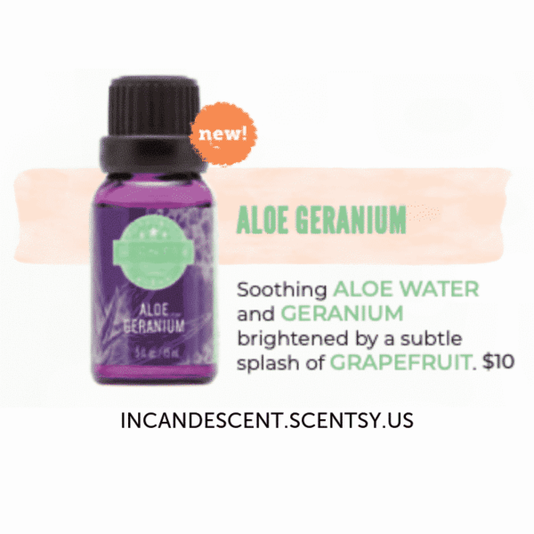 ALOE GERANIUM SCENTSY NATURAL OIL BLEND