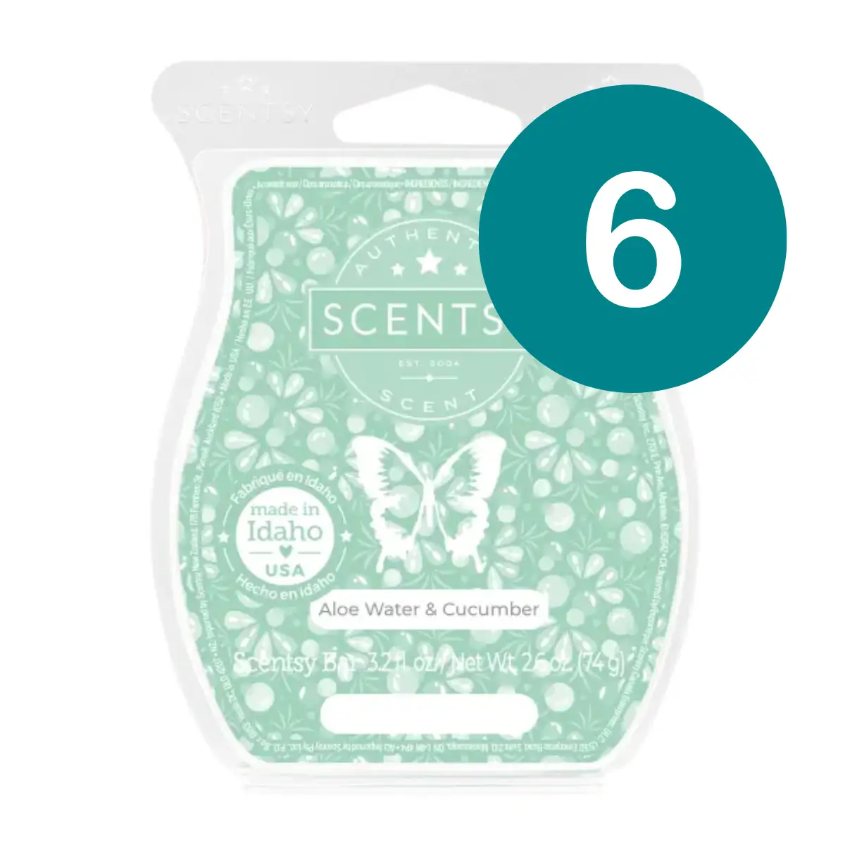 Aloe Water & Cucumber Scentsy 6 Bar Bundle