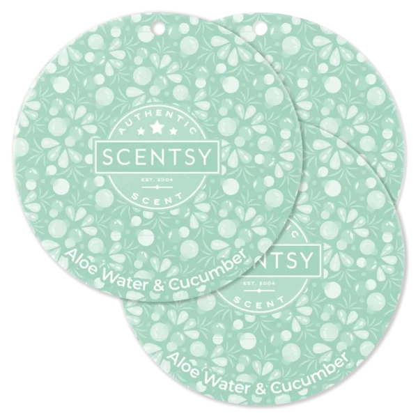 Aloe Water & Cucumber Scentsy Scent Circle 3 Pack Bundle
