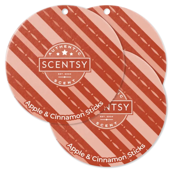 Apple & Cinnamon Sticks Scentsy Scent Circle 3 Pack Bundle