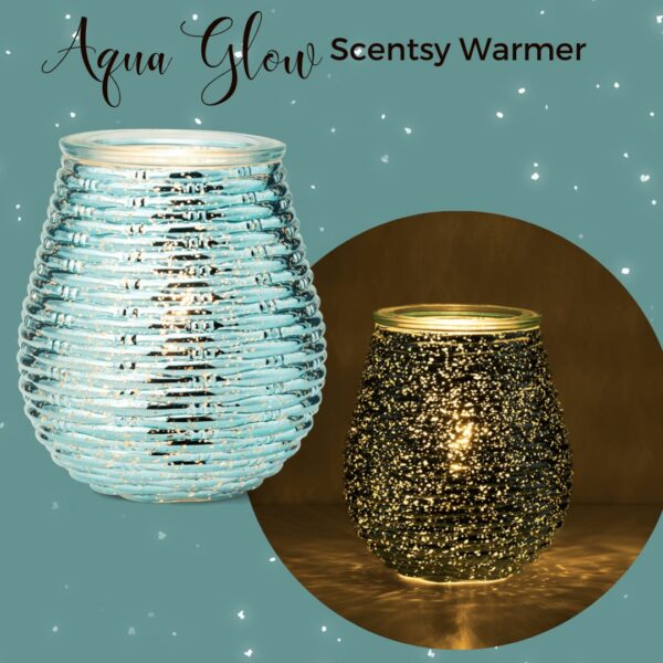 Aqua Glow Scentsy Warmer Styled