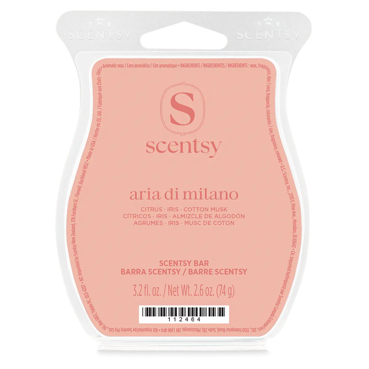 Aria Di Milano Scentsy Bar 2 Aria di Milano Scentsy Bar - Italian Summer