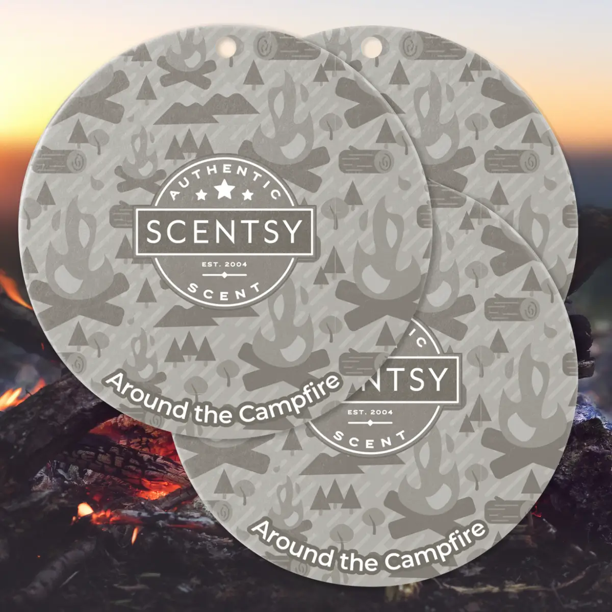Around the Campfire Scentsy Scent Circle 3 Pack Bundle
