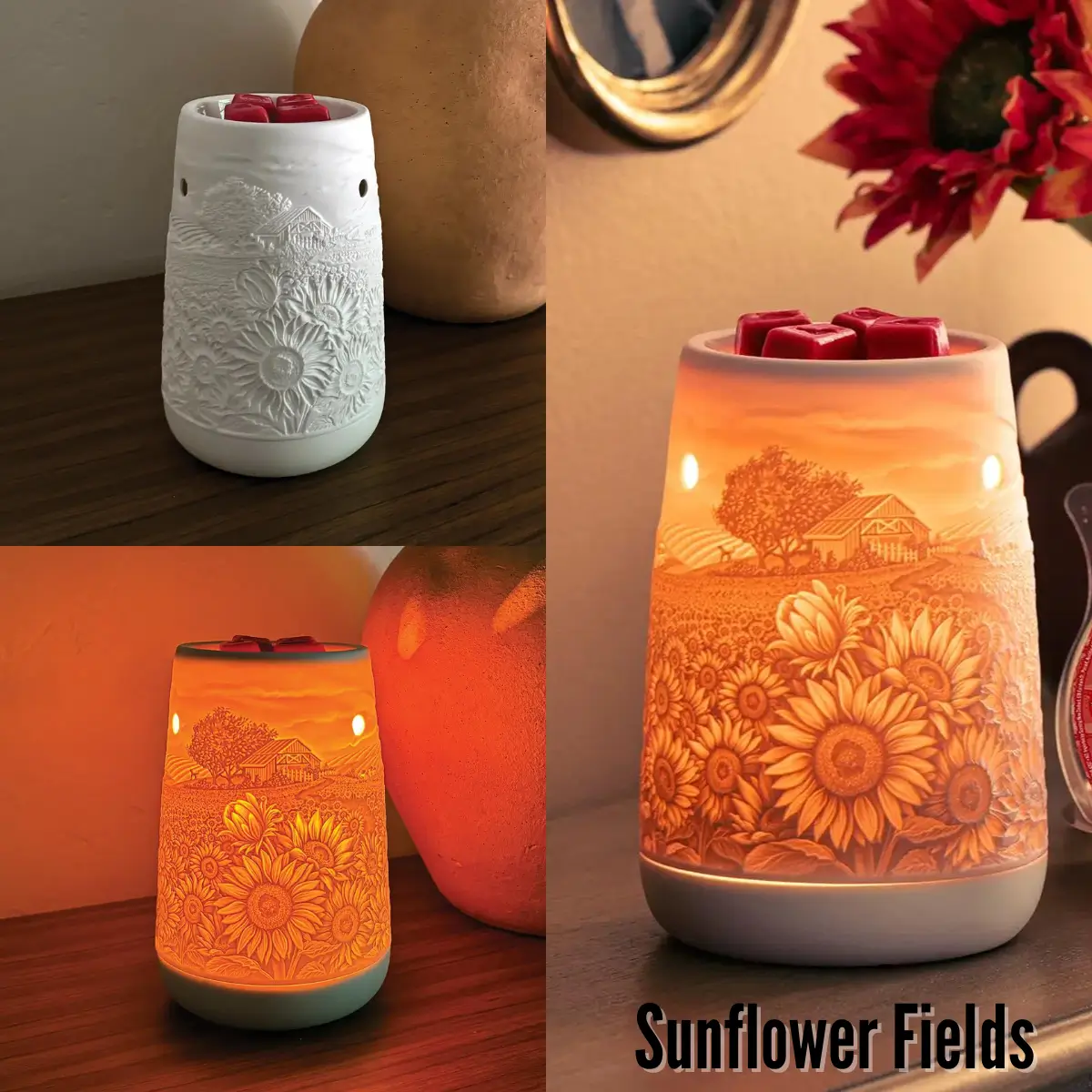 Sunflower Fields Scentsy Warmer | August 2024 Warmer of the Month