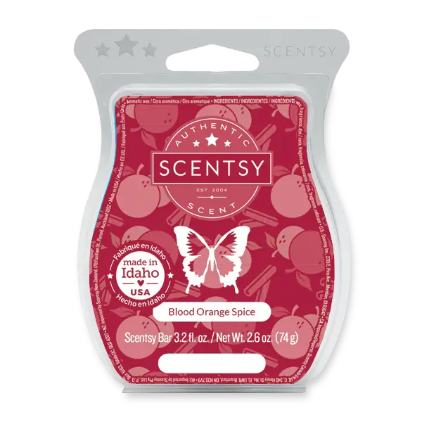 Blood Orange Spice Scentsy Bar BBMB January 2024 Incandescent