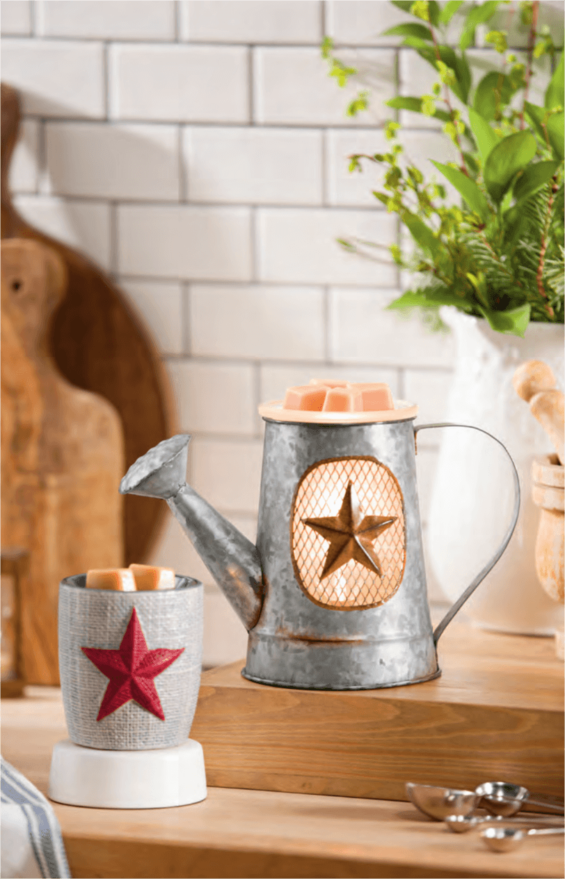 BURLAP STAR SCENTSY NIGHTLIGHT MINI SCENTSY WARMER