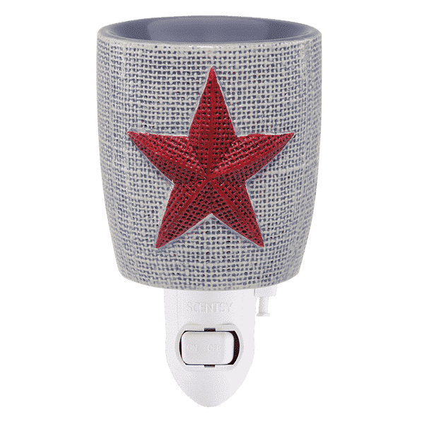 BURLAP STAR SCENTSY NIGHTLIGHT MINI SCENTSY WARMER