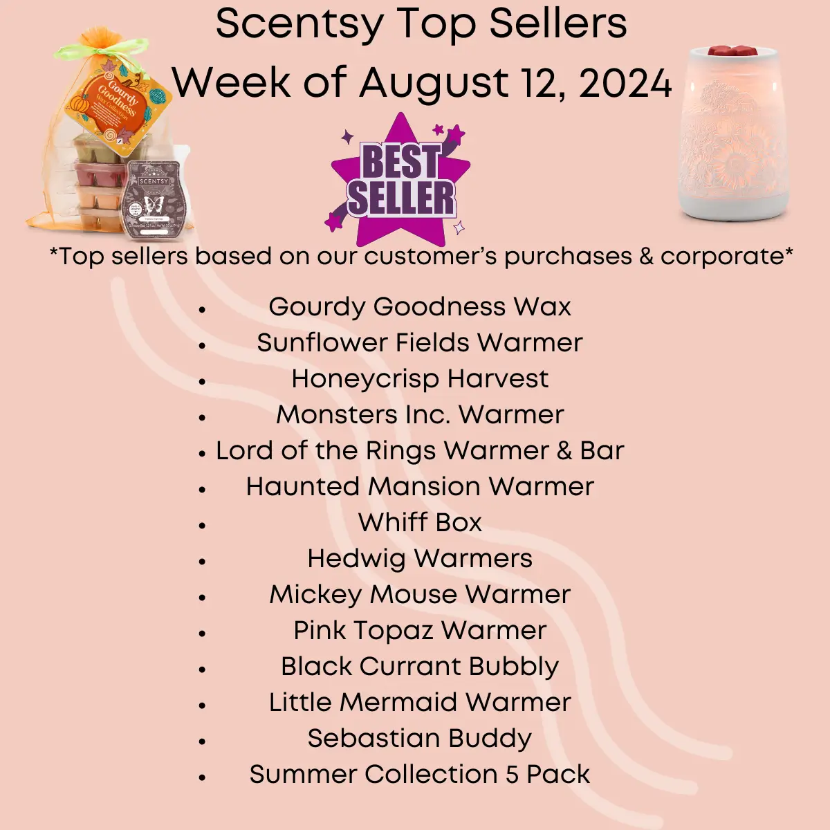 Scentsy Top Sellers - Week Of August 12, 2024 Scentsy Top Sellers - Week of August 12, 2024