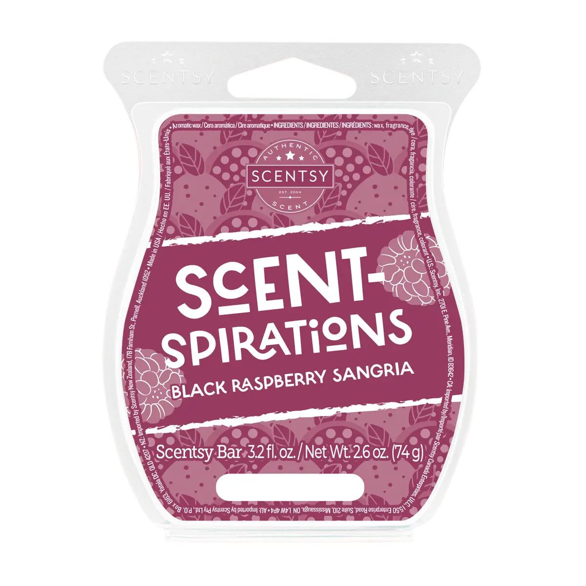 Black Raspberry Sangria Scentsy Bar | Scent-Spirations 2024