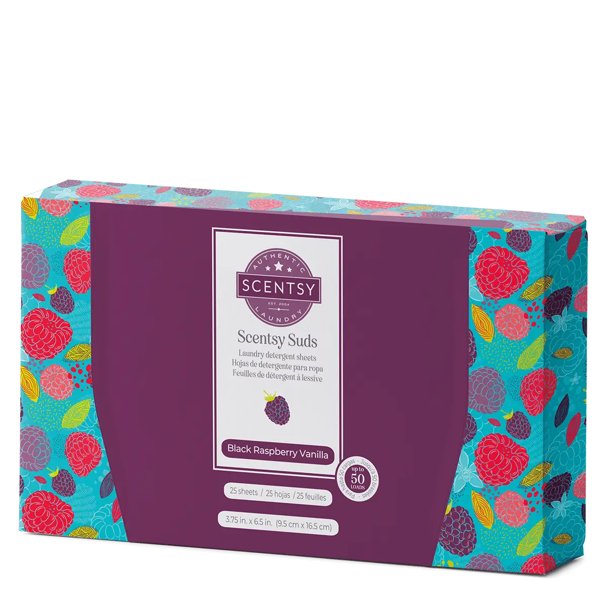Black Raspberry Vanilla Scentsy Suds Laundry Detergent Sheets