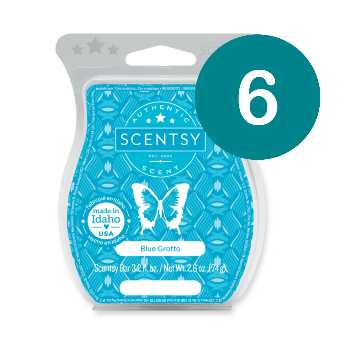 Blue Grotto 6 Scentsy Wax Bar Bundle
