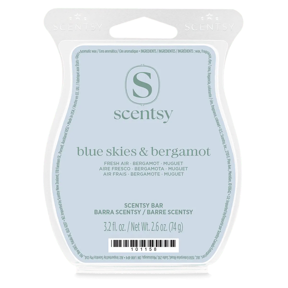 Blue Skies &Amp; Bergamot Scentsy Bar Blue Skies & Bergamot Scentsy Wax Bar
