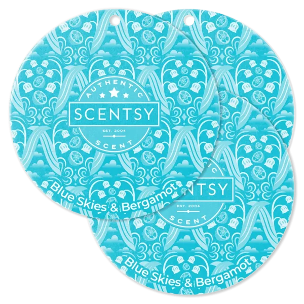 Blue Skies & Bergamot Scentsy Scent Circle 3 Pack |  July 2025
