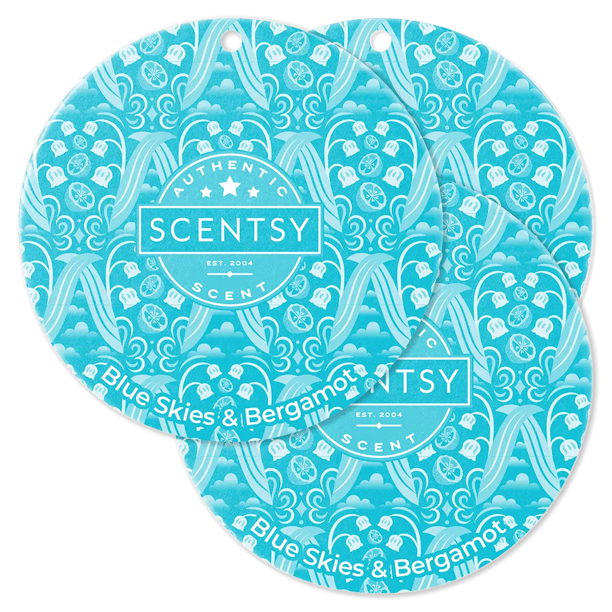 Blue Skies & Bergamot Scentsy Scent Circle 3 Pack |  July 2025