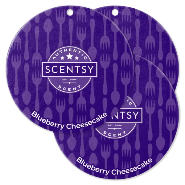 Blueberry Cheesecake Scentsy Scent Circle 3 Pack Bundle