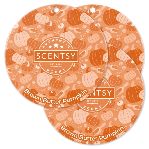 Brown Butter Pumpkin Scentsy Scent Circle 3 Pack Bundle