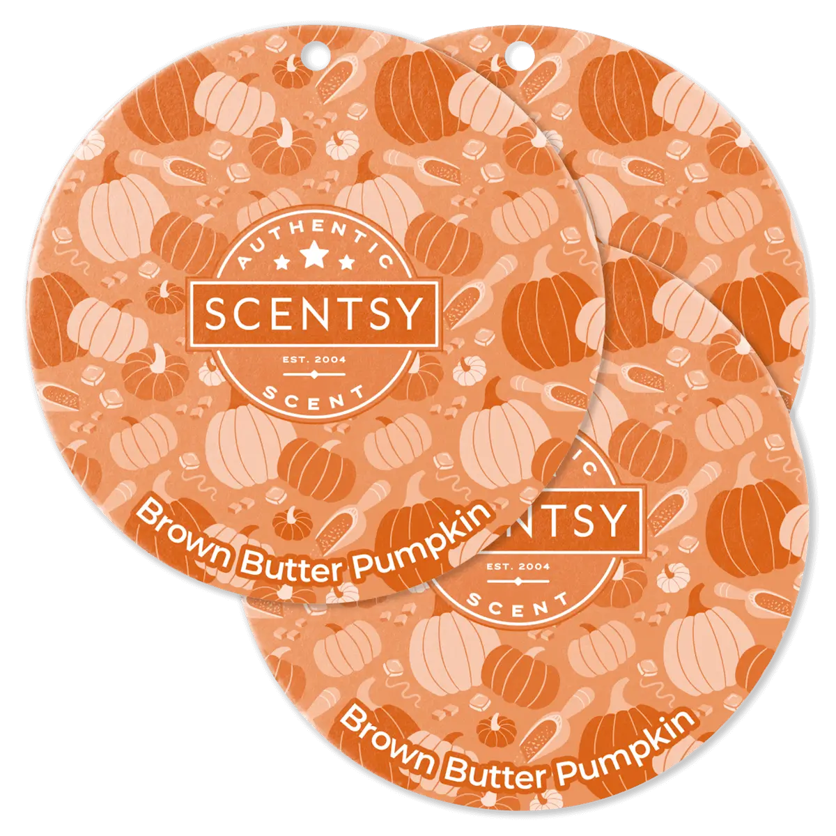 Brown Butter Pumpkin Scentsy Scent Circle 3 Pack Bundle