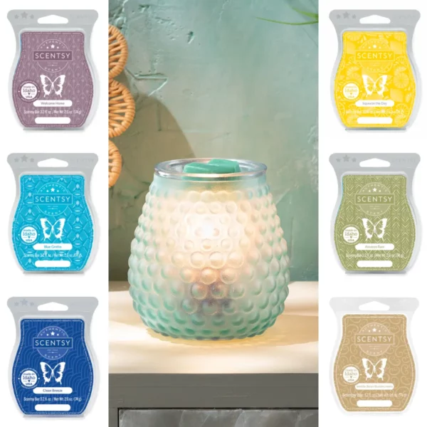 Bubble Blue Scentsy Warmer & Wax Bundle