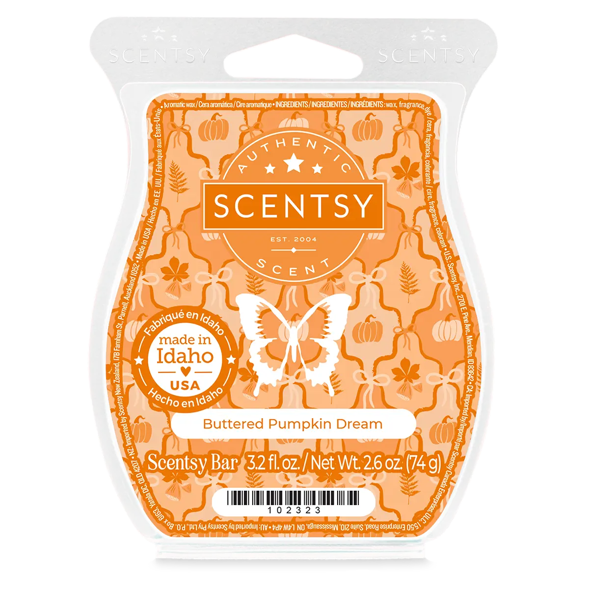 Buttered Pumpkin Dream Scentsy Wax Bar