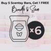6 Scentsy Bars - Buy 5 Scentsy Bars, Get one FREE