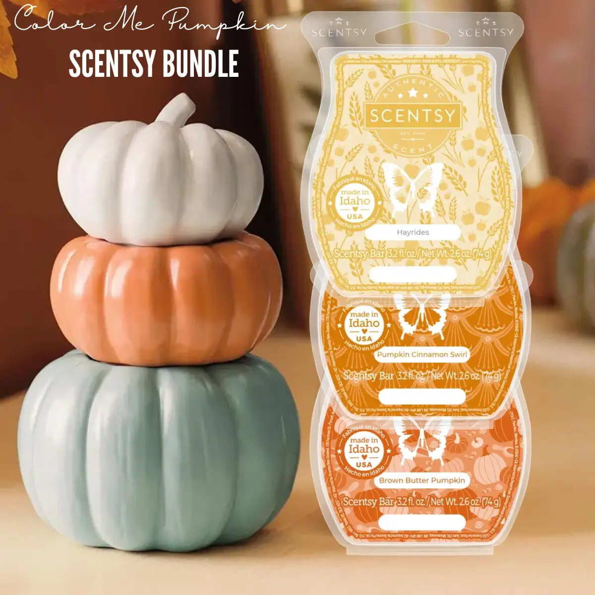 Color Me Pumpkin Scentsy Warmer Bundle