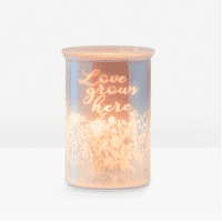 CAST PINK SCENTSY WARMER LOVE GROWS HERE