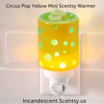 CIRCUS POP YELLOW NIGHTLIGHT MINI SCENTSY WARMER | DISCONTINUED