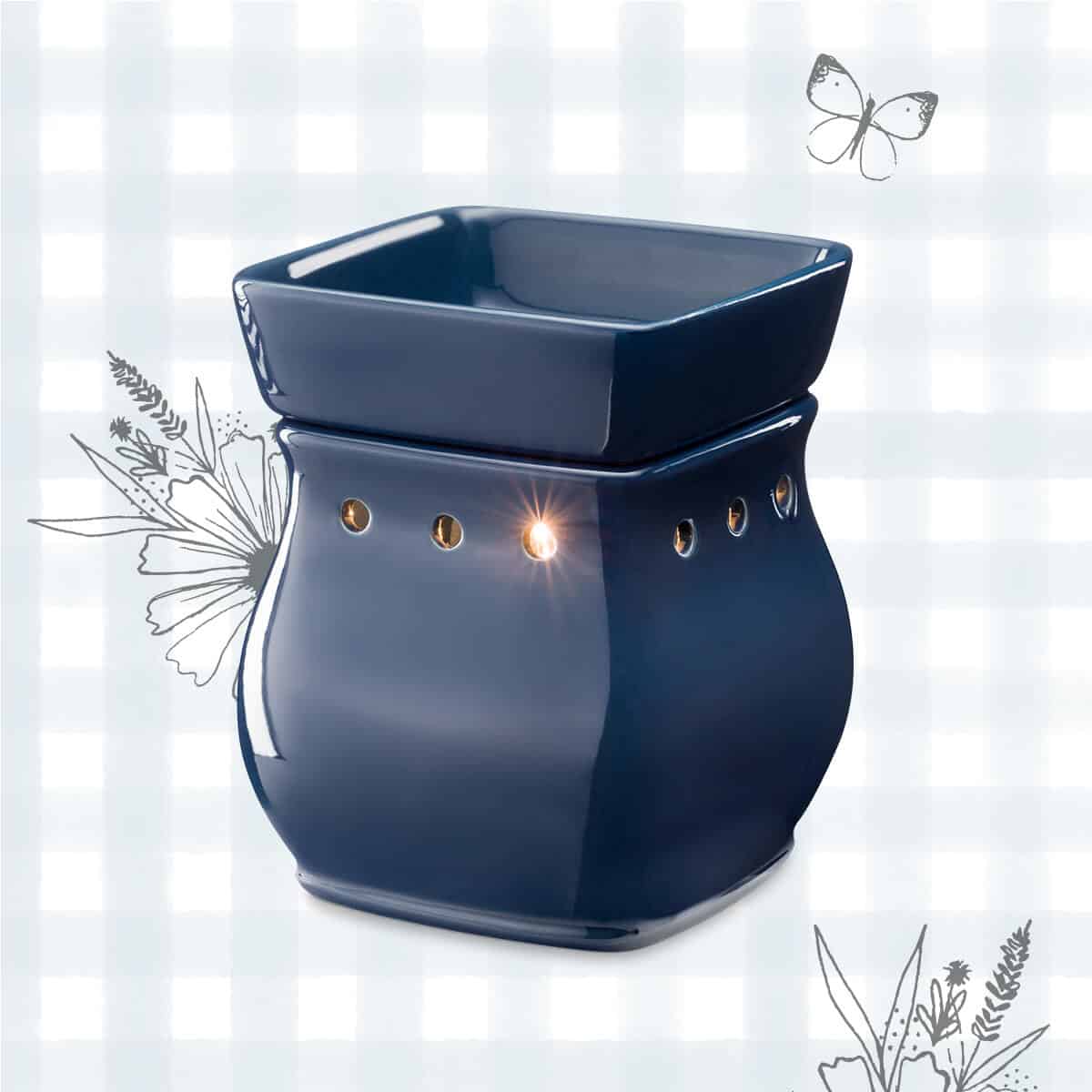CLASSIC CURVE GLOSS NAVY SCENTSY WARMER | DISCONTINUED | Shop Scentsy | Incandescent.Scentsy.us