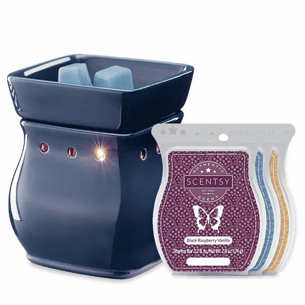 CLASSIC CURVE NAVY SCENTSY WARMER GIFT BUNDLE