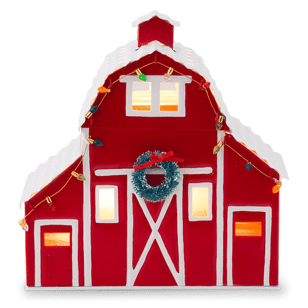 Country Christmas Red Barn Scentsy Warmer COUNTRY CHRISTMAS RED BARN SCENTSY WARMER