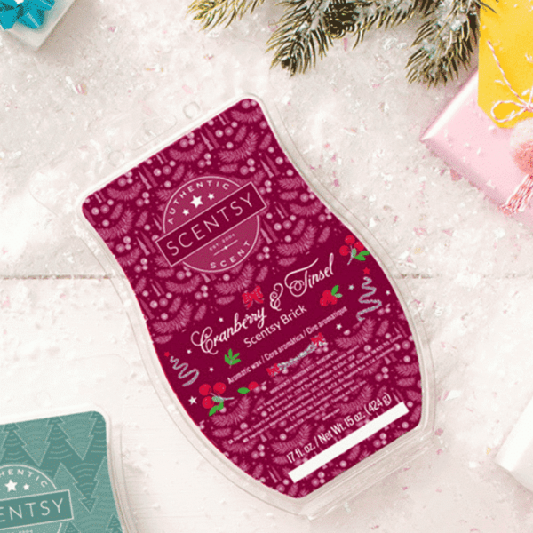 CRANBERRY & TINSEL SCENTSY BRICK