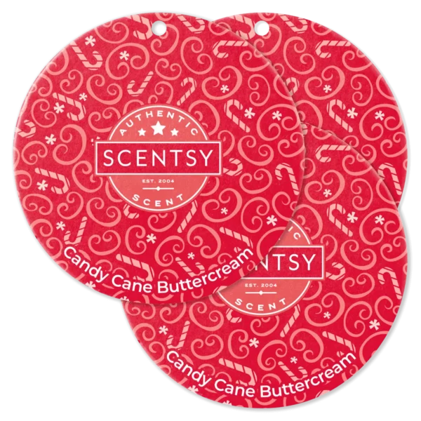 Candy Cane Buttercream Scentsy Scent Circle 3 Pack Bundle