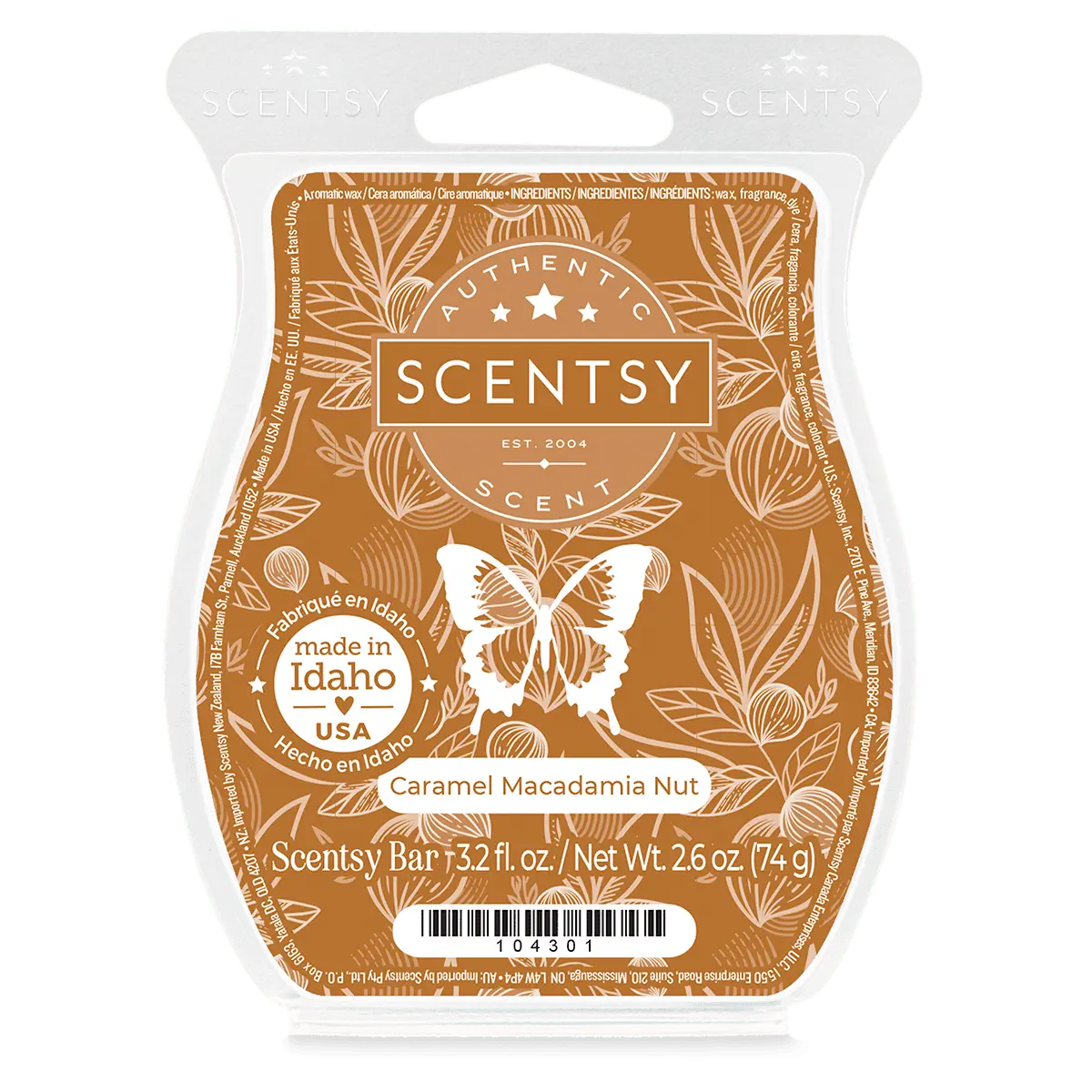 Caramel Macadamia Nut Scentsy Wax Bar