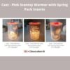 Cast Pink Scentsy Warmer with Spring Pack Inserts | Cast - Pink Scentsy Warmer with Spring Pack | February 2021 Cast Pink Scentsy Warmer with Spring Pack Inserts | Cast - Pink Scentsy Warmer with Spring Pack | February 2021