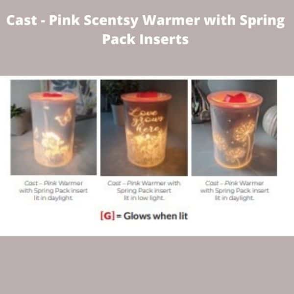 Cast Pink Scentsy Warmer with Spring Pack Inserts