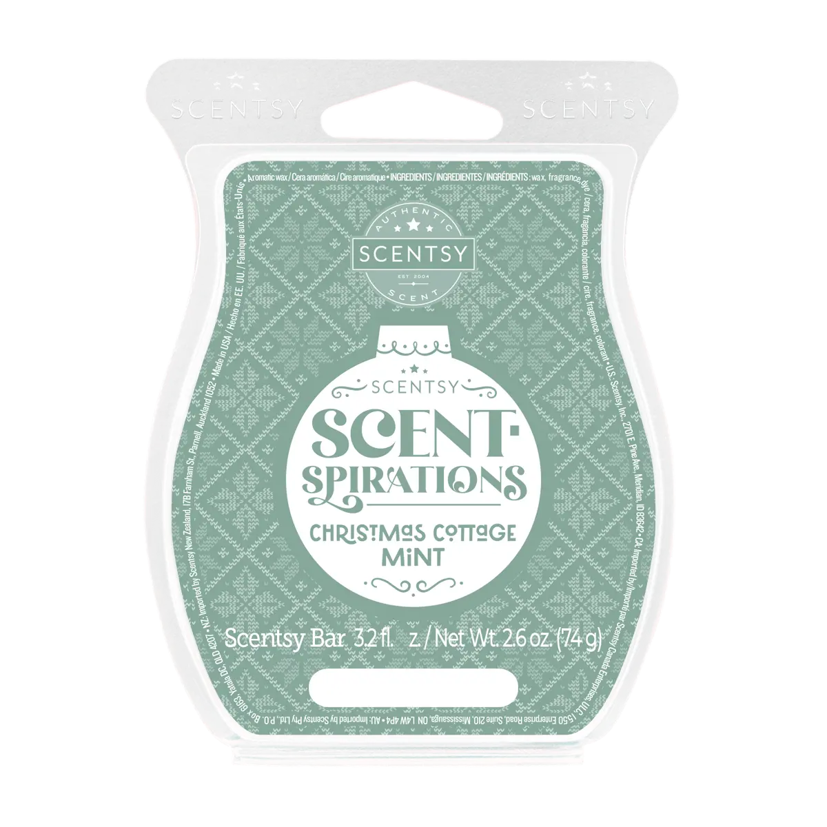 Christmas Cottage Mint Scentsy Bar | Scent-Spirations 2023