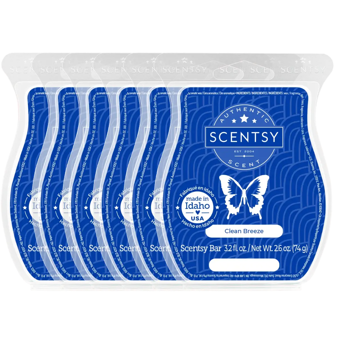 Clean Breeze 6 Scentsy Bar Wax Bundle