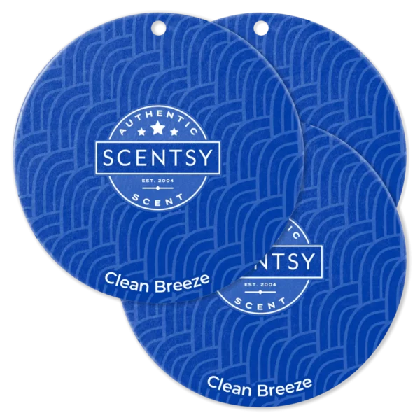 Clean Breeze Scentsy Scent Circle 3 Pack Bundle