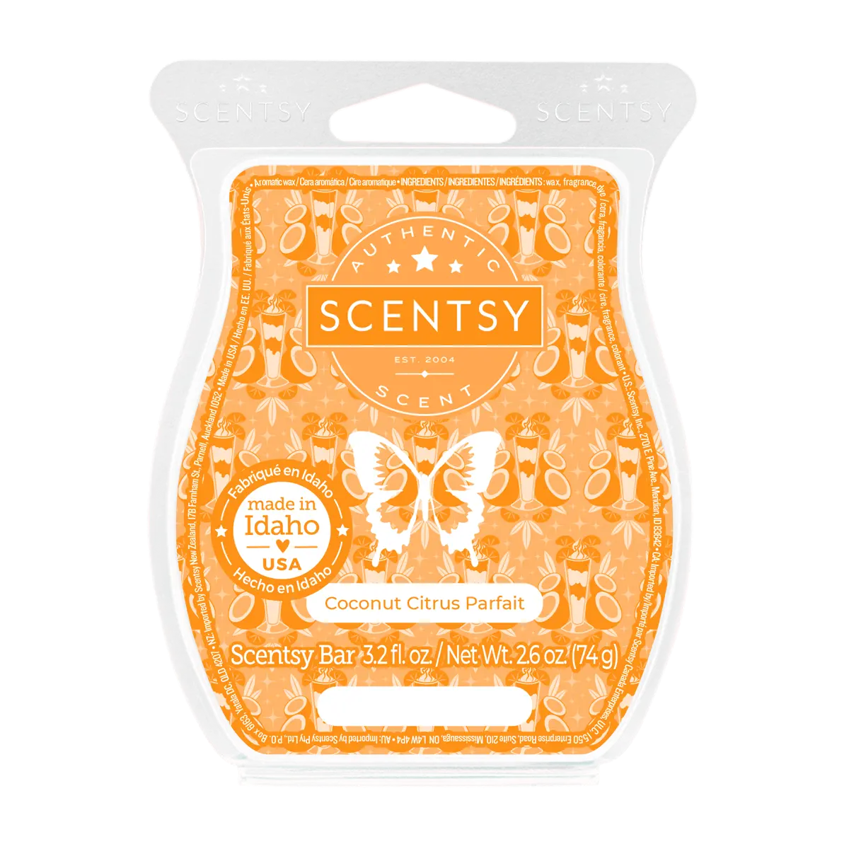 Coconut Citrus Parfait Scentsy Bar