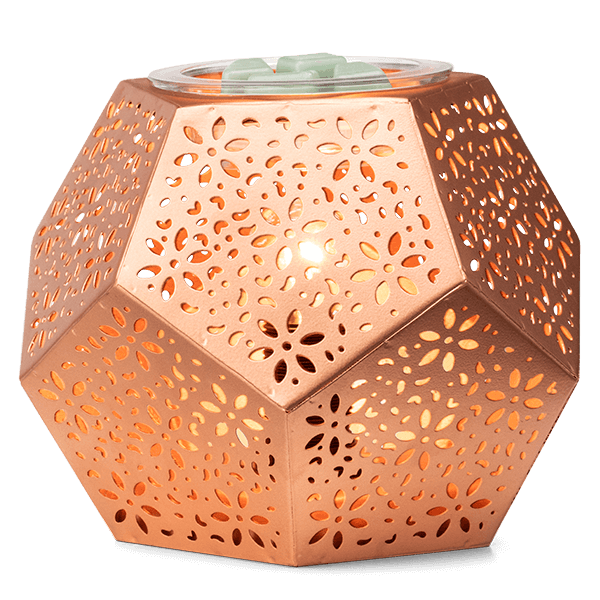 Copper Cast Scentsy Warmer Lit