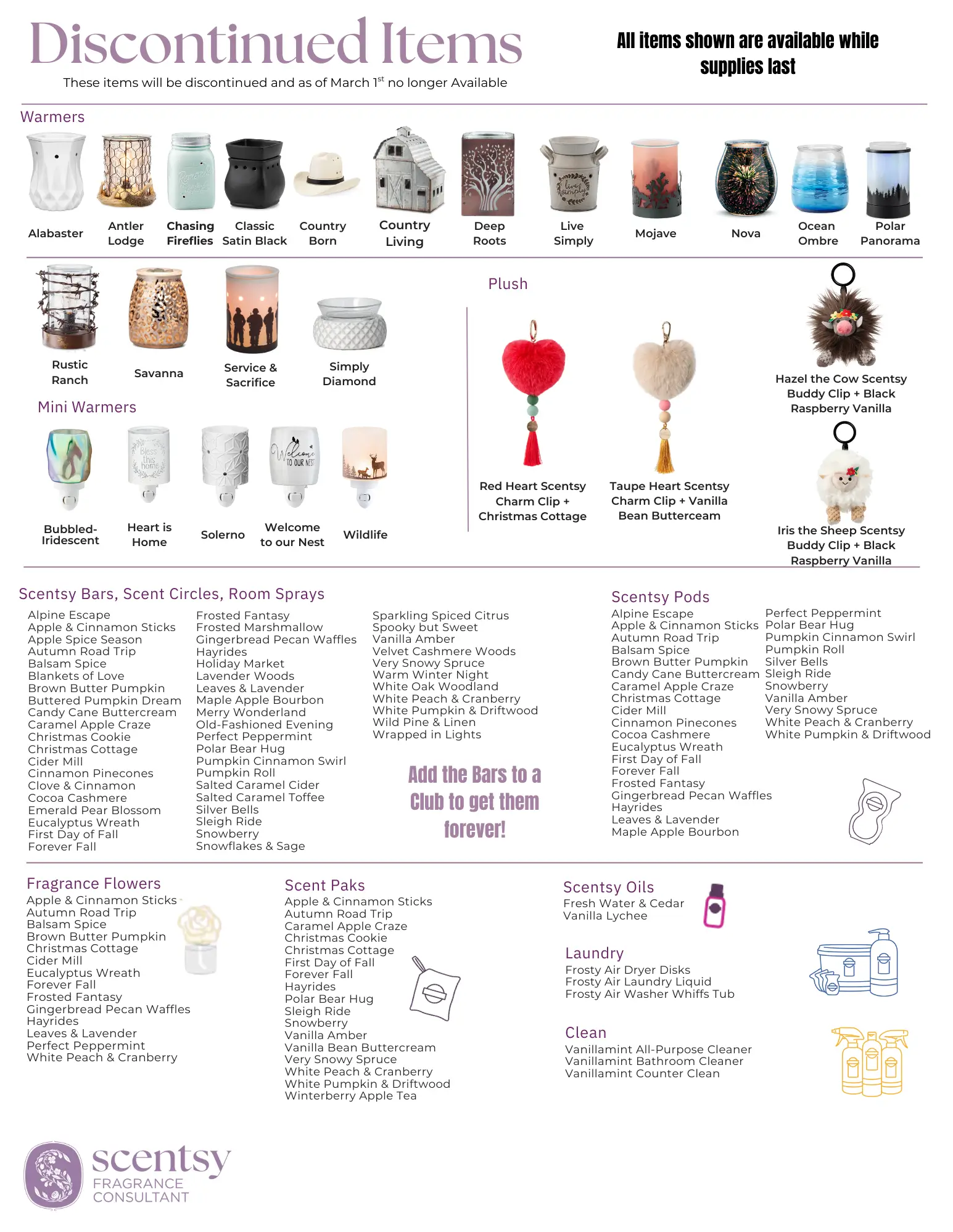 Last Chance: Scentsy Spring 2026 Discontinued Product List - Leaving 2/28 Last Chance: Scentsy Spring 2026 Discontinued Product List - Leaving 2/28