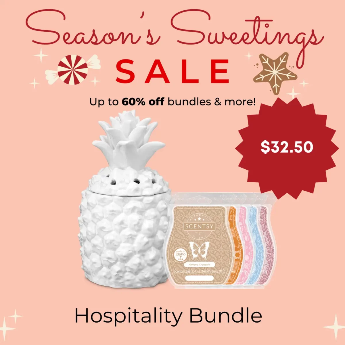 Hospitality Scentsy Warmer Bundle | Season's Sweetings Sale