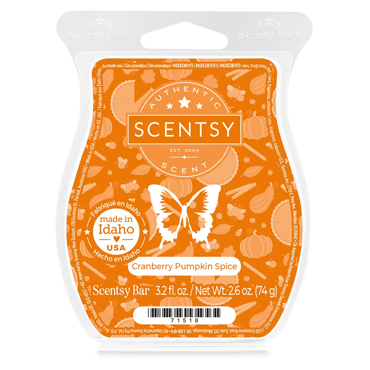 Cranberry Pumpkin Spice Scentsy Bar